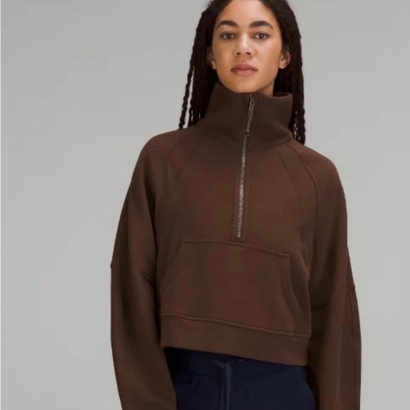 lululemon athletica | Tops | Nwt Lululemon Oversized Funnel Neck Scuba Java  Rare Xss | Poshmark